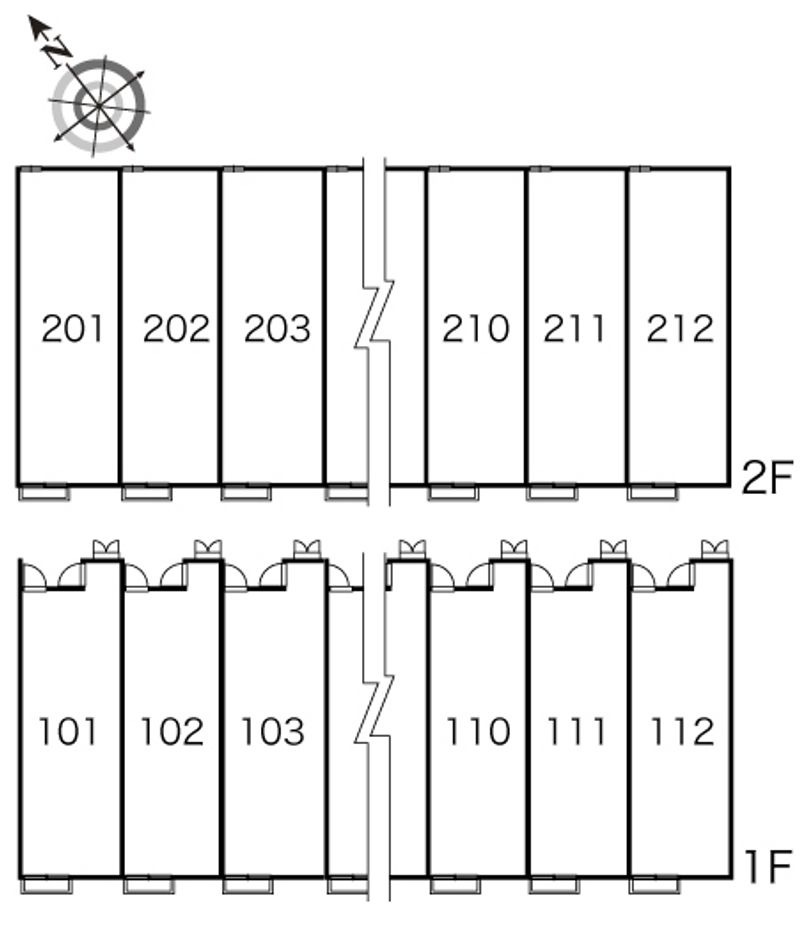 レオパレスオータム　Ⅱ 間取配置図