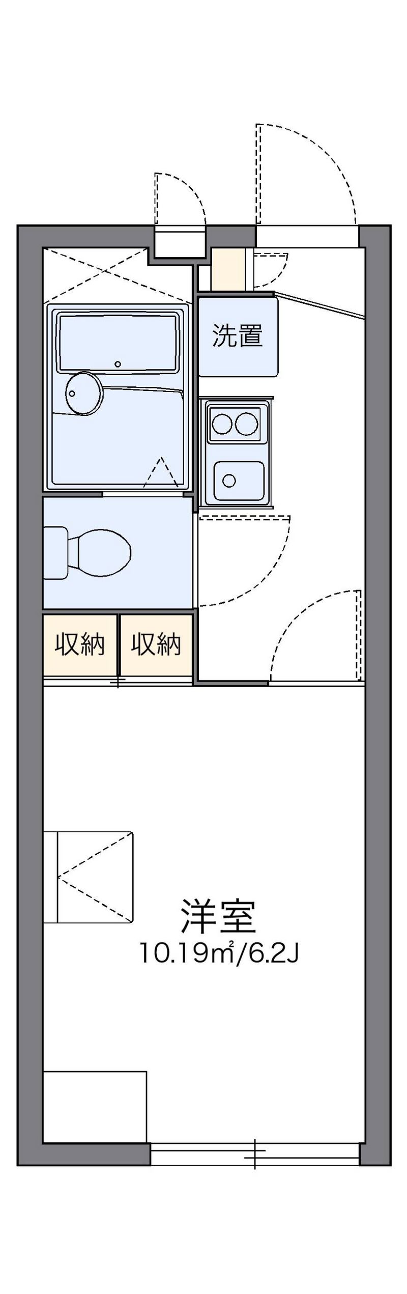 レオパレス花咲の丘Ⅰ 間取図