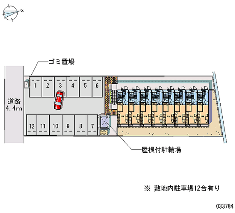 レオパレス山科ヒルズ 月極駐車場