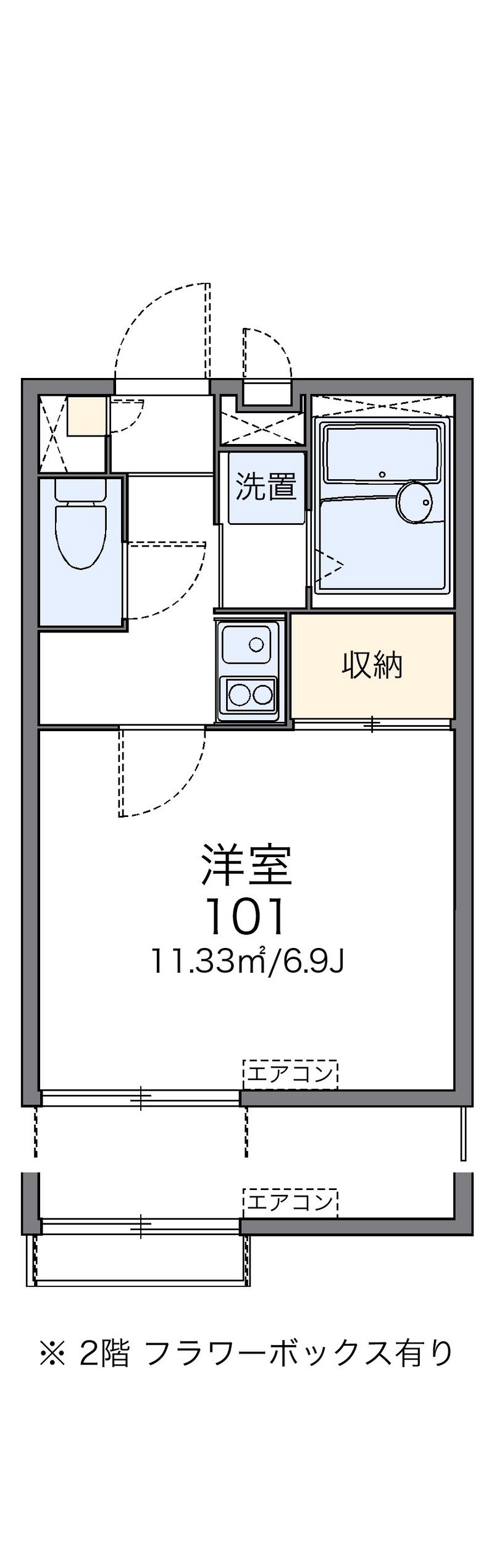 レオパレス上新井レジデンス 間取図