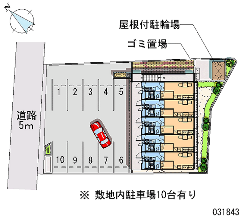 レオパレスＭＩＮＯヒルズ 月極駐車場