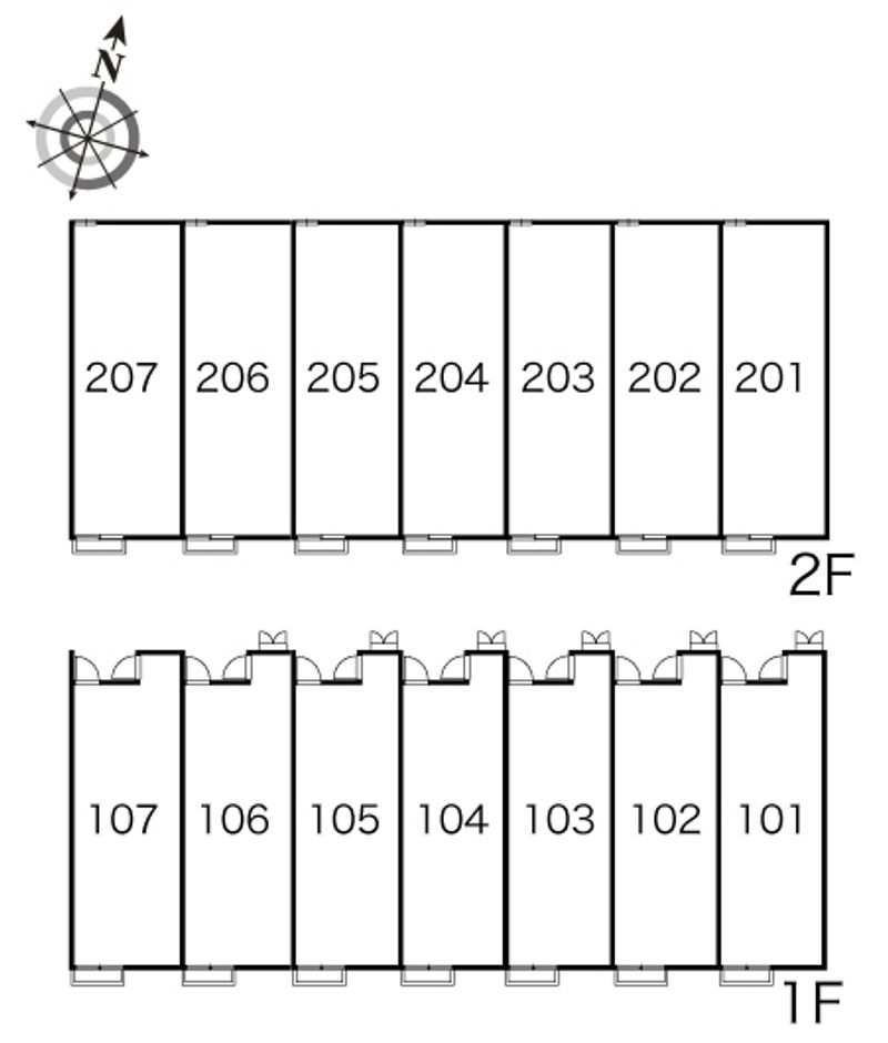 レオパレス陵南 間取配置図