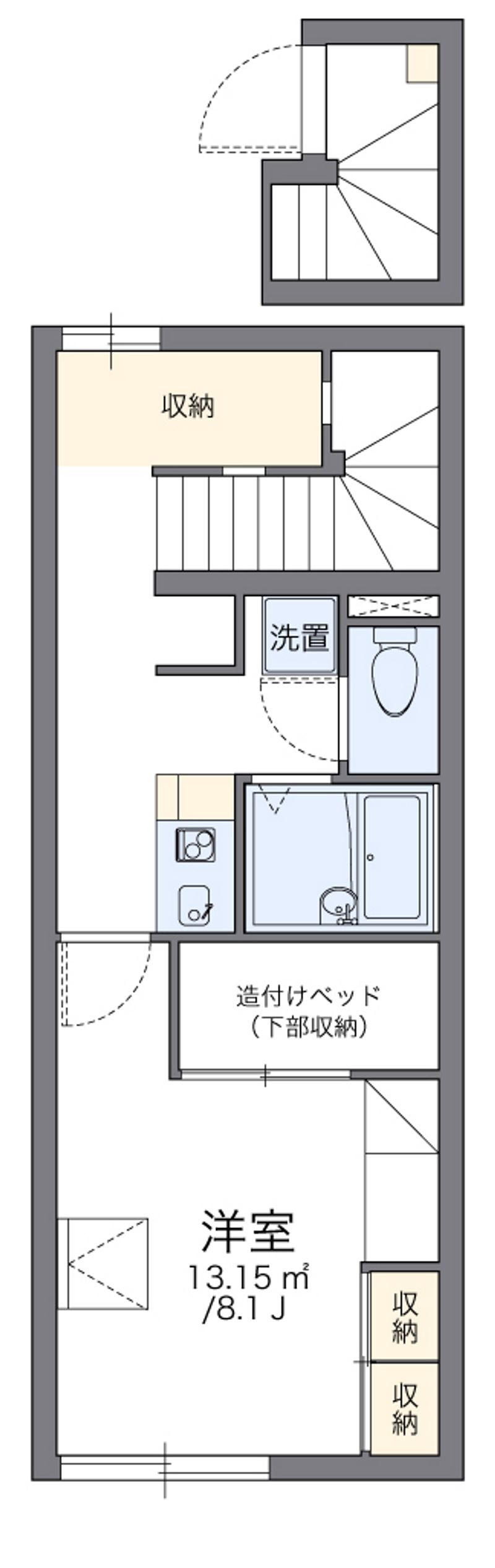 レオパレスピアチェーレ 間取図