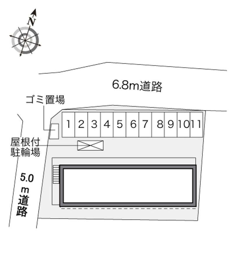 レオパレスロワール　今川 配置図