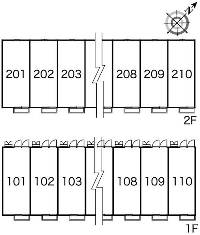 レオパレスリバーサイド上砂 間取配置図