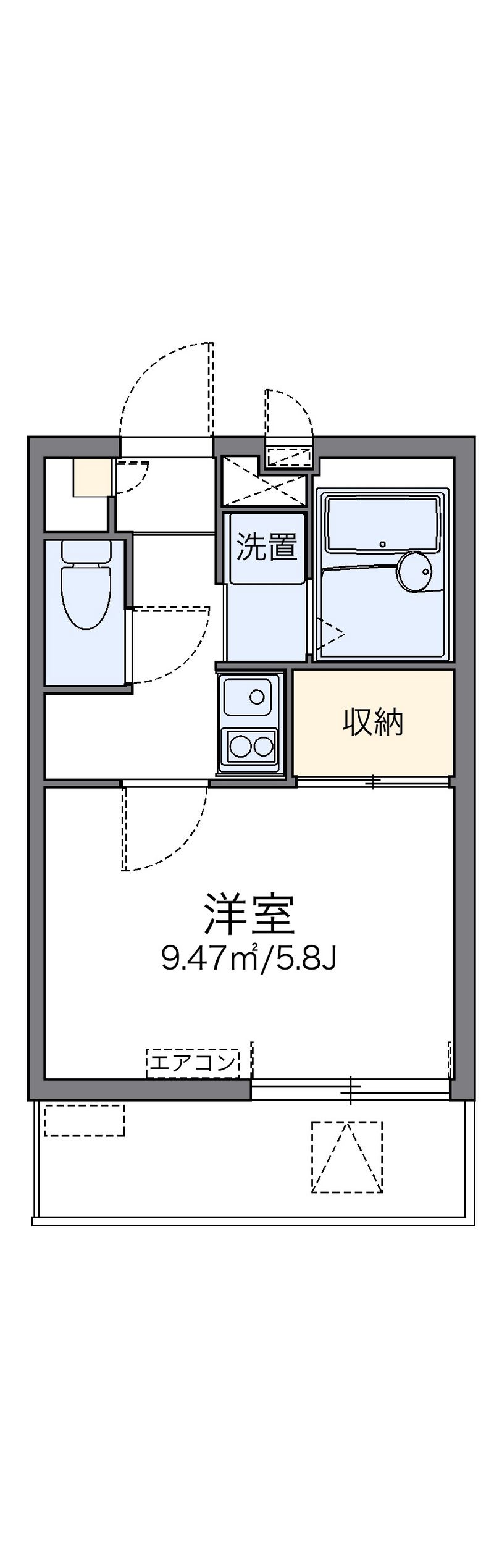 レオパレスポートハイム 間取図