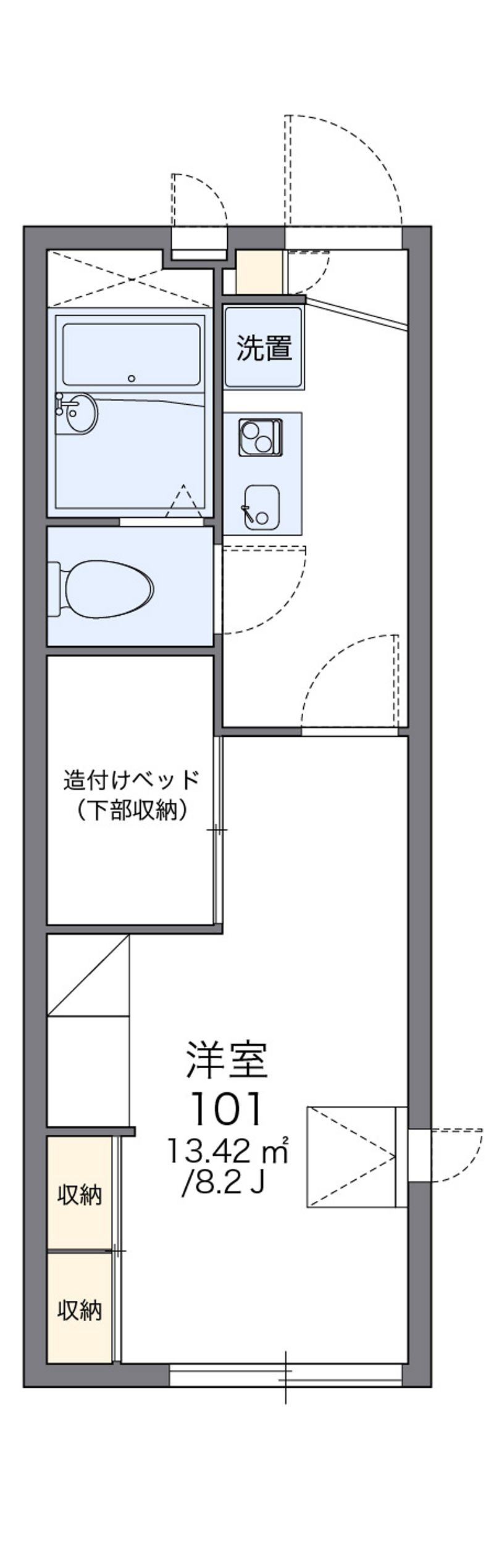 レオパレスメープル北神 間取図