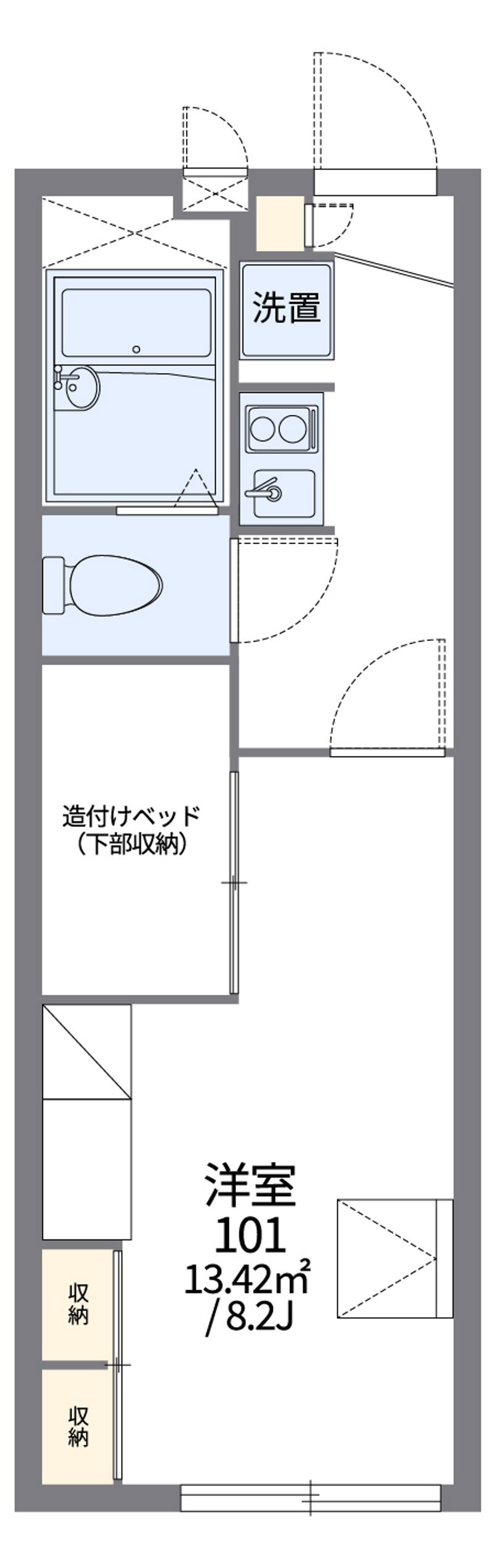 レオパレス眞 間取図