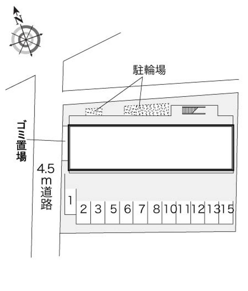 レオパレスハーモニー　ピアザ 配置図