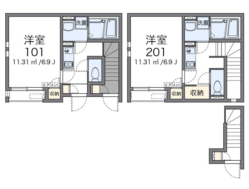クレイノハイツ　フローラ 間取り