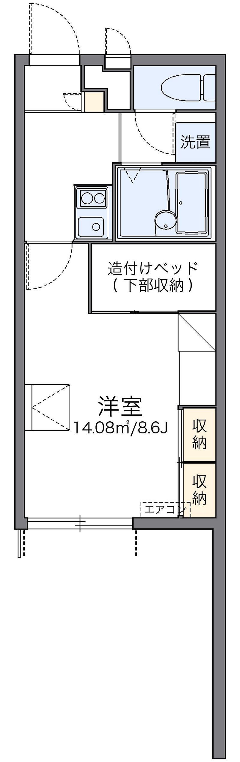 レオパレス稲荷町 間取図