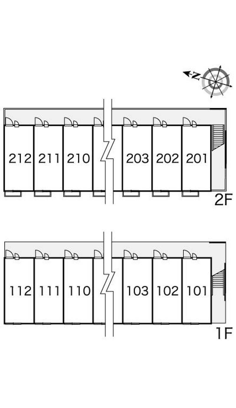 レオパレスＲｉｖｅｒｓｉｄｅ橘 間取り配置図