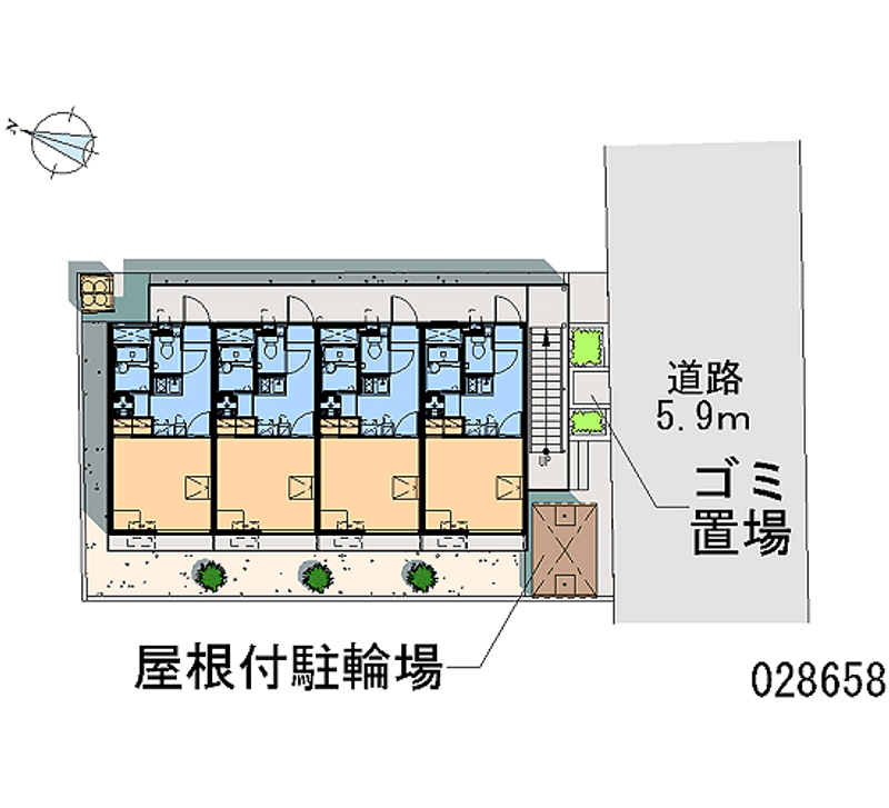 レオパレスカーサＫ３ 区画図