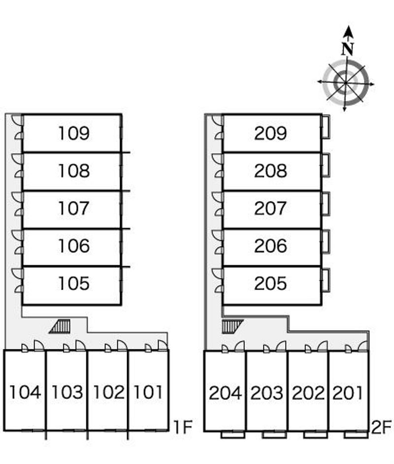 レオパレスサンビームＤ 間取配置図