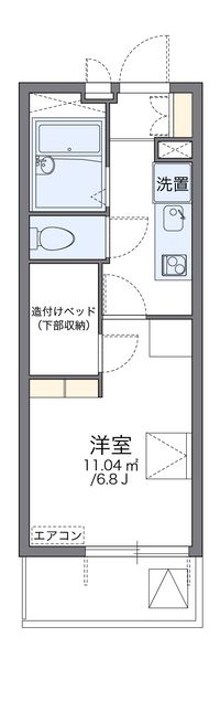 レオパレスアーバンコート熱田 間取り図