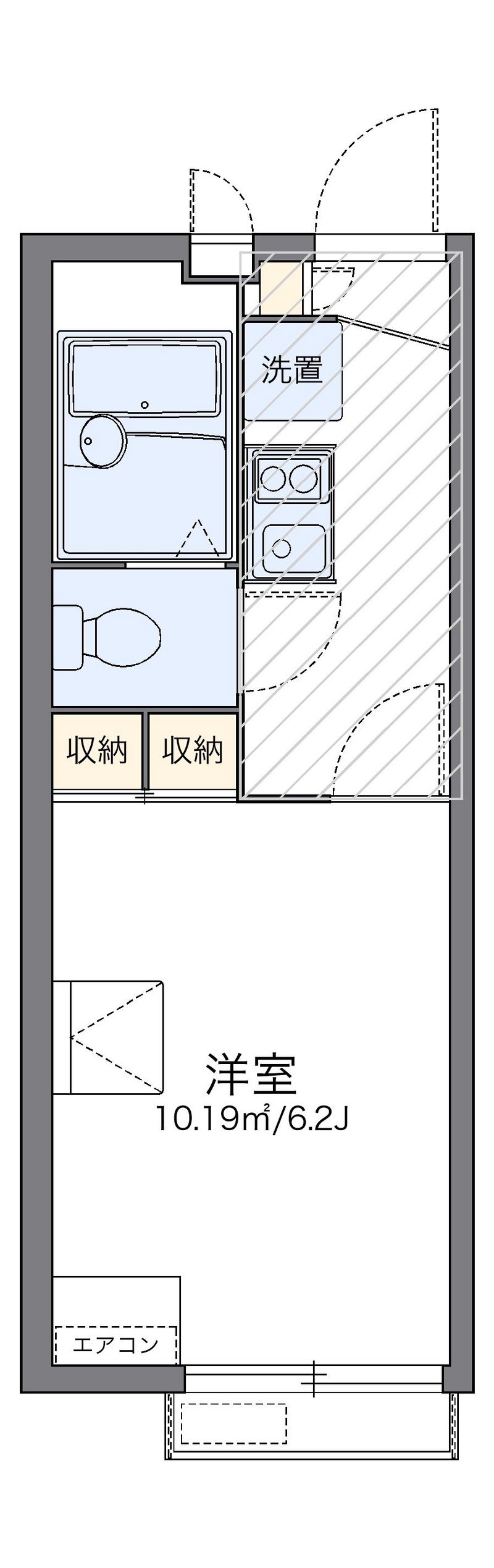 レオパレスメルシー新和Ⅱ 間取図