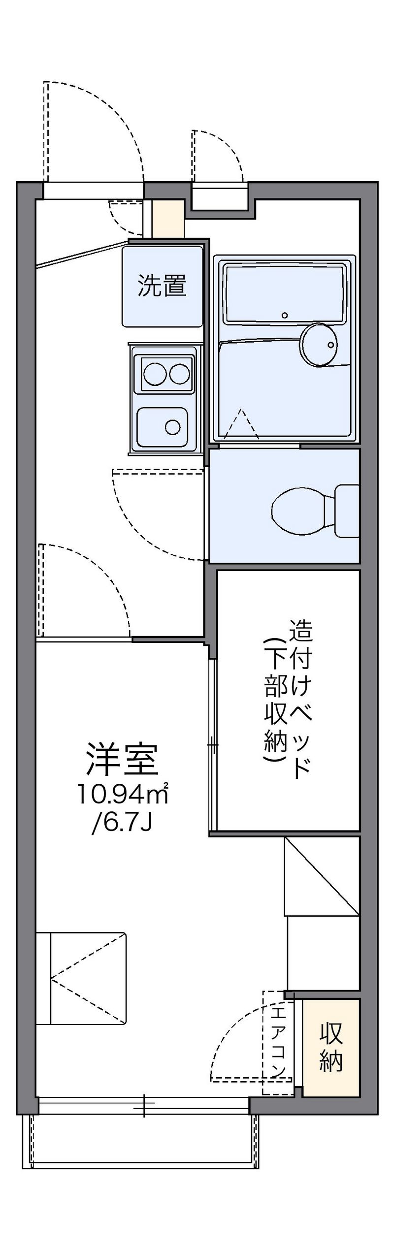 レオパレス野崎通Ｂ 間取図