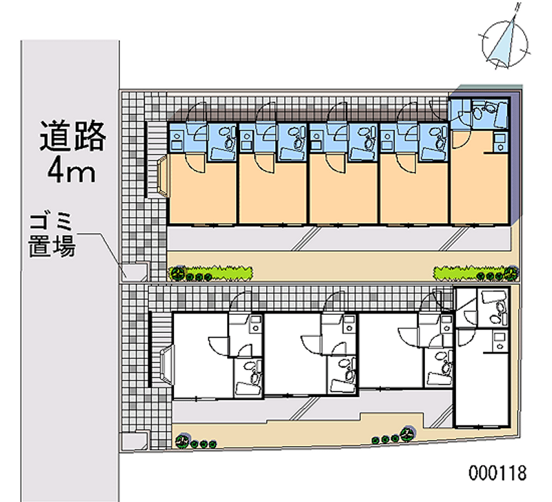 レオパレス南台第３ 区画図