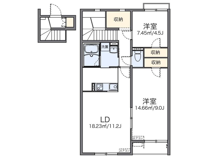 レオネクストジュヌ　エルブ 間取図