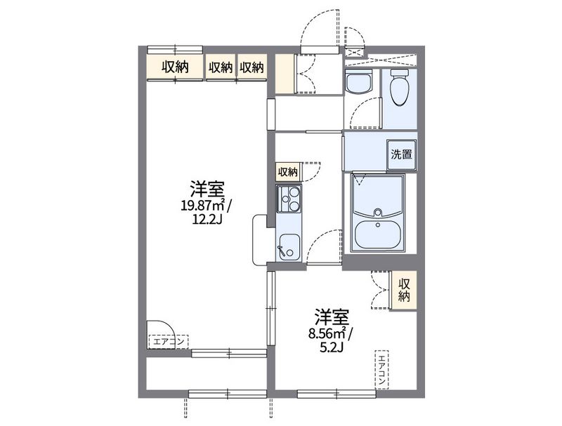 レオパレスたかぎ 間取図