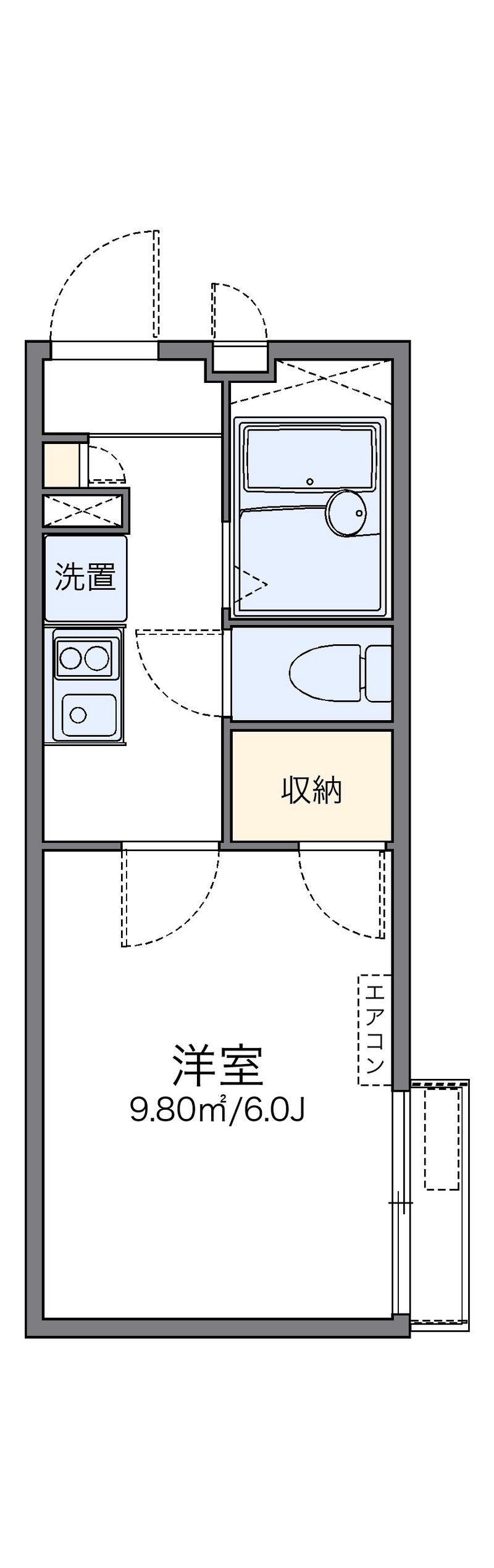 レオパレスキミール 間取図