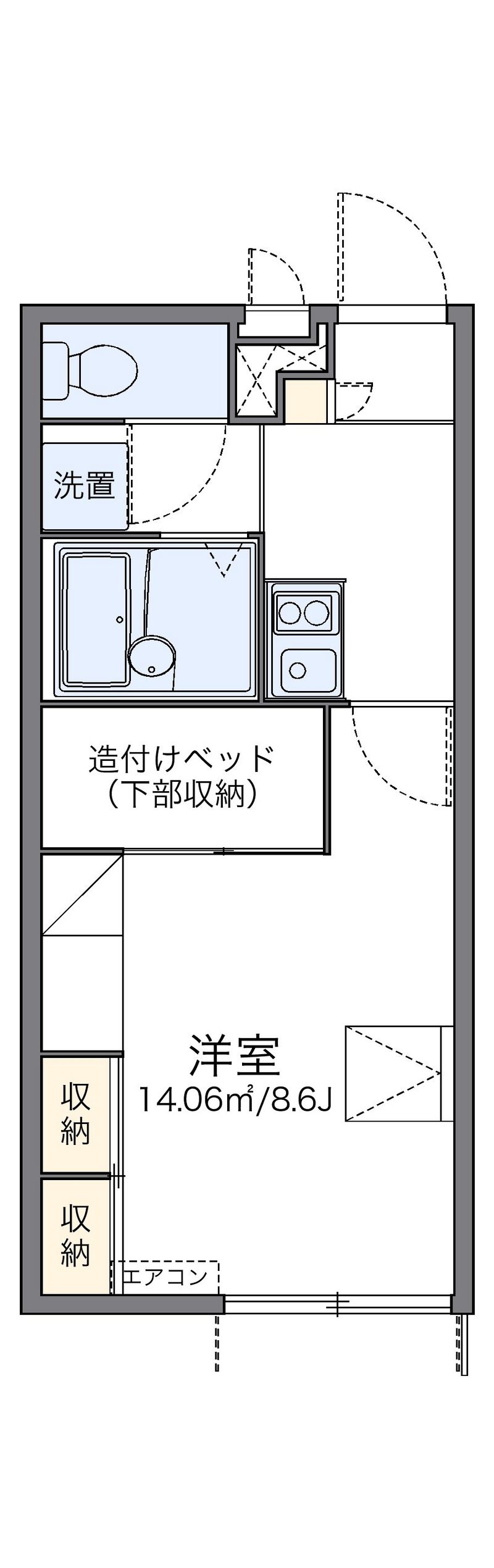 レオパレス星＆ナミ　Ｋ１０ 間取図