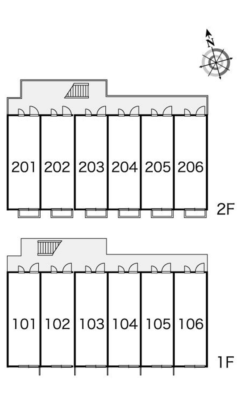 レオパレスグリーンハイツ１号 間取り配置図