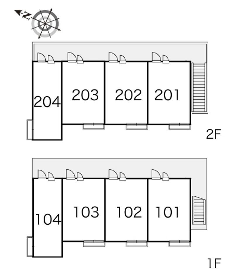 レオパレスフルール 間取配置図