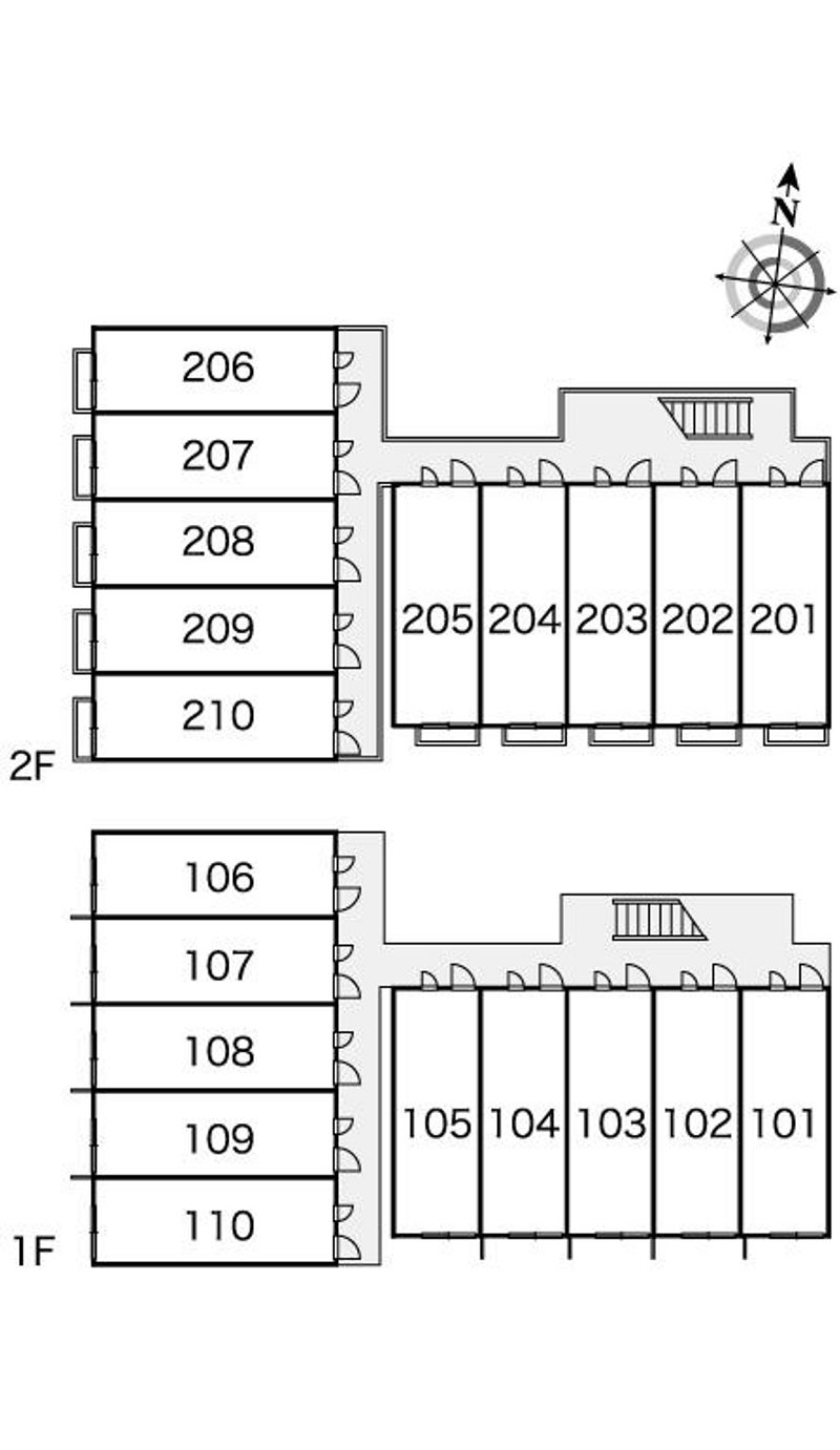 レオパレスリバーサイド 間取配置図