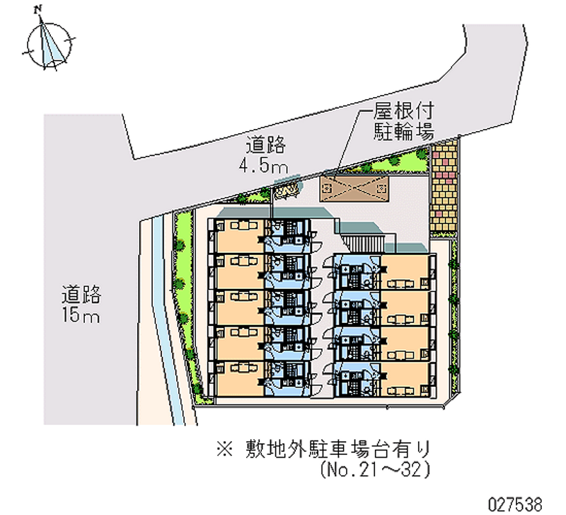 レオパレス北本西Ⅲ 月極駐車場