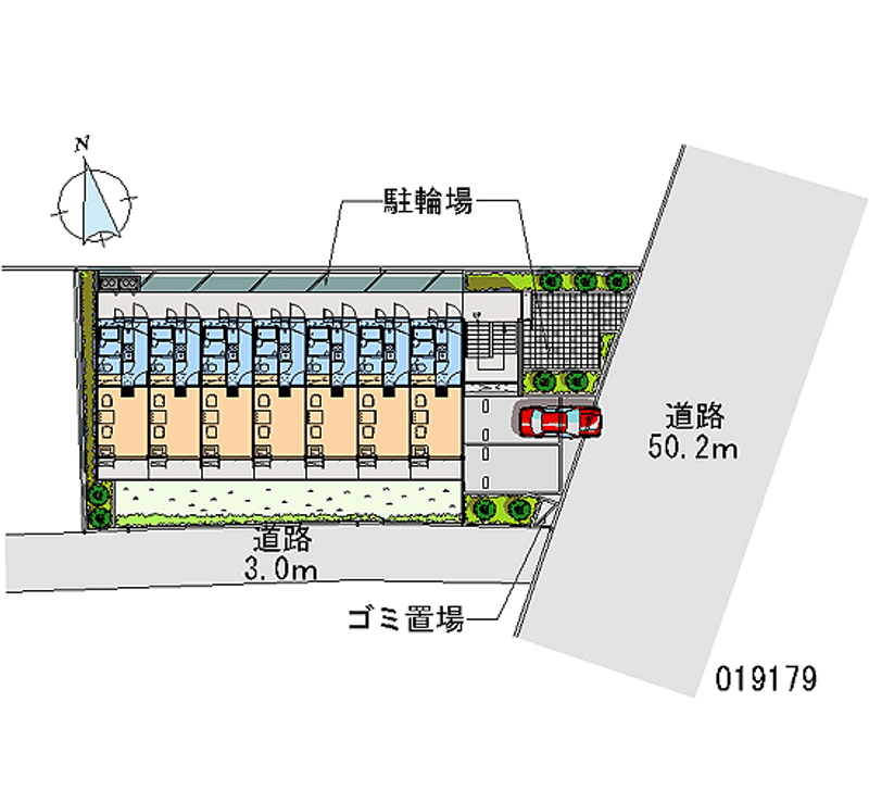 レオパレス仲宿 区画図