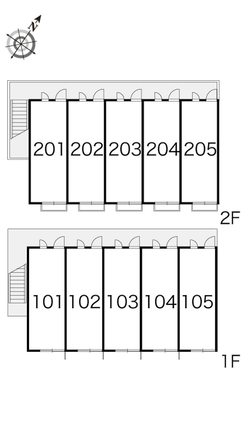 レオパレス玉川学園 間取り配置図