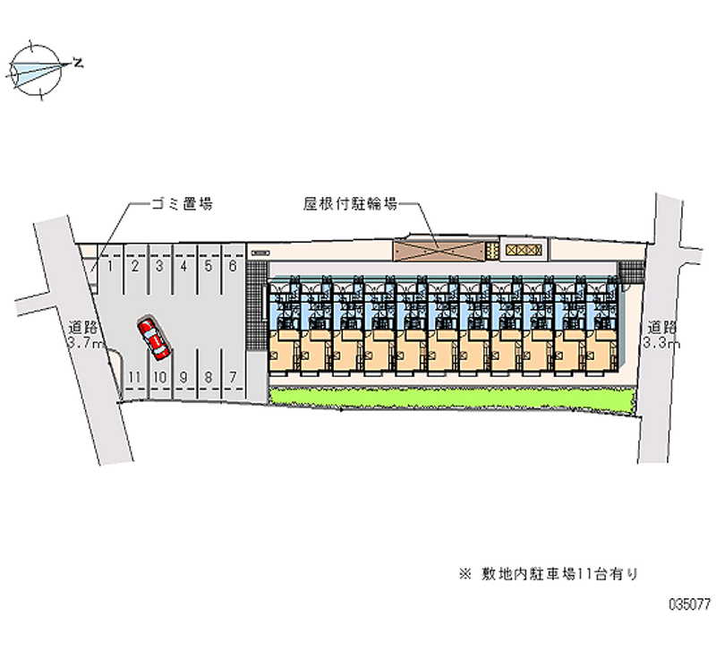 35077 Monthly parking lot