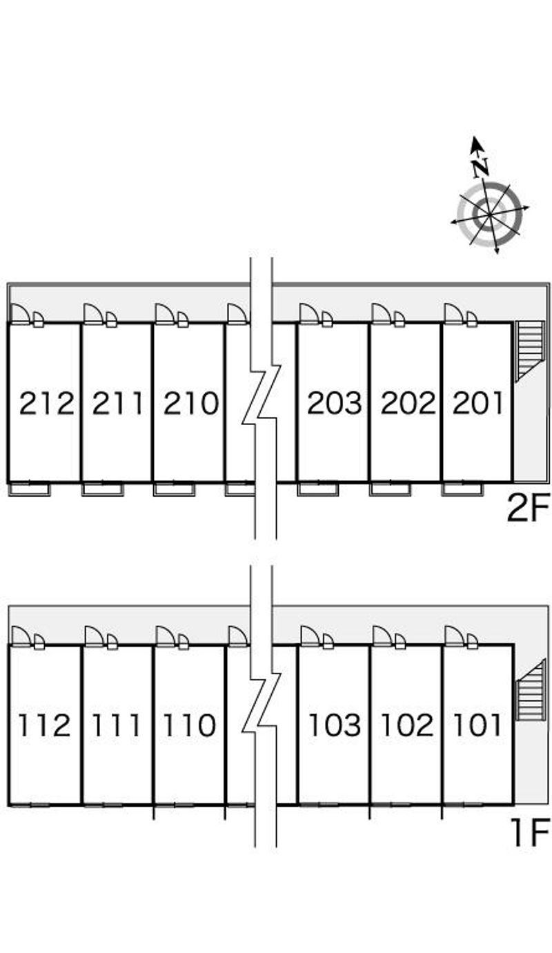 レオパレスグリーングラス 間取配置図