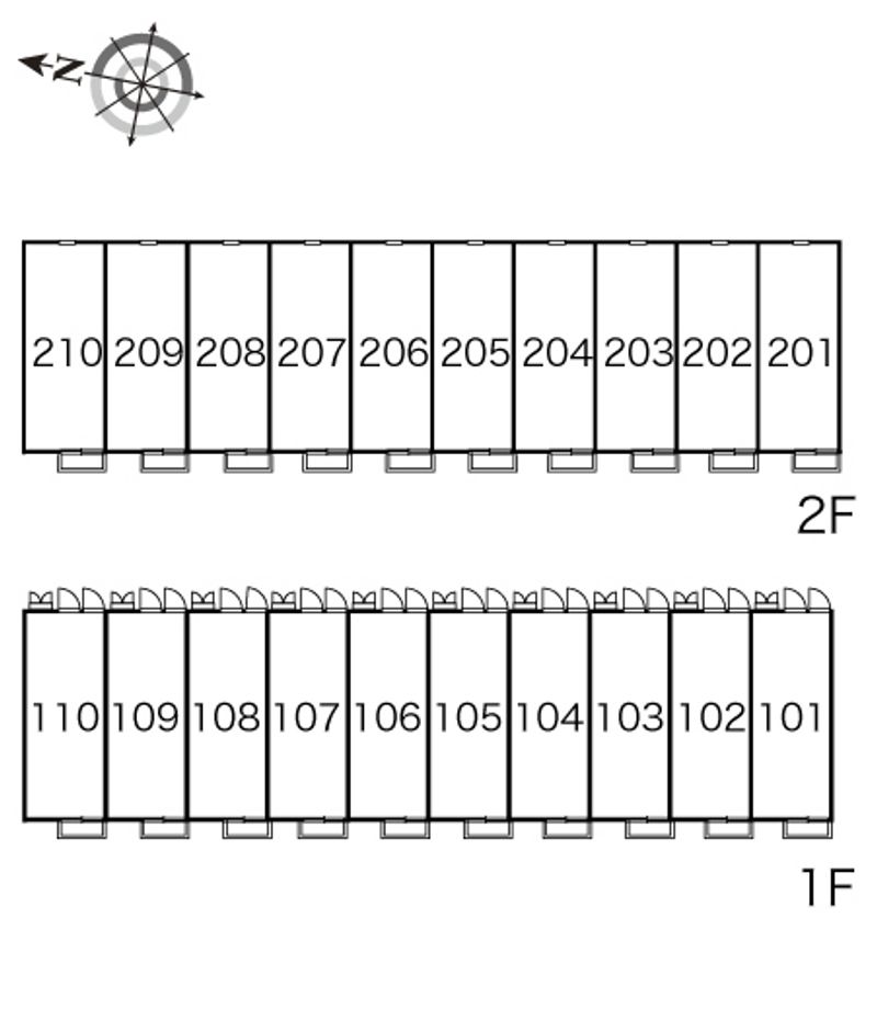 レオパレスグレスコート 間取配置図