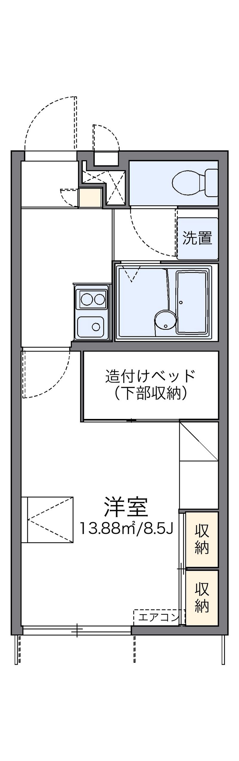 レオパレス大山 間取図