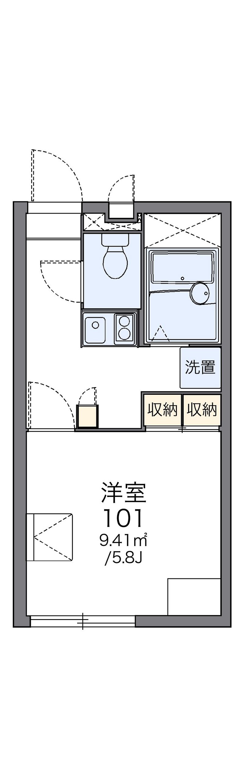 レオパレスハーモニー 間取図