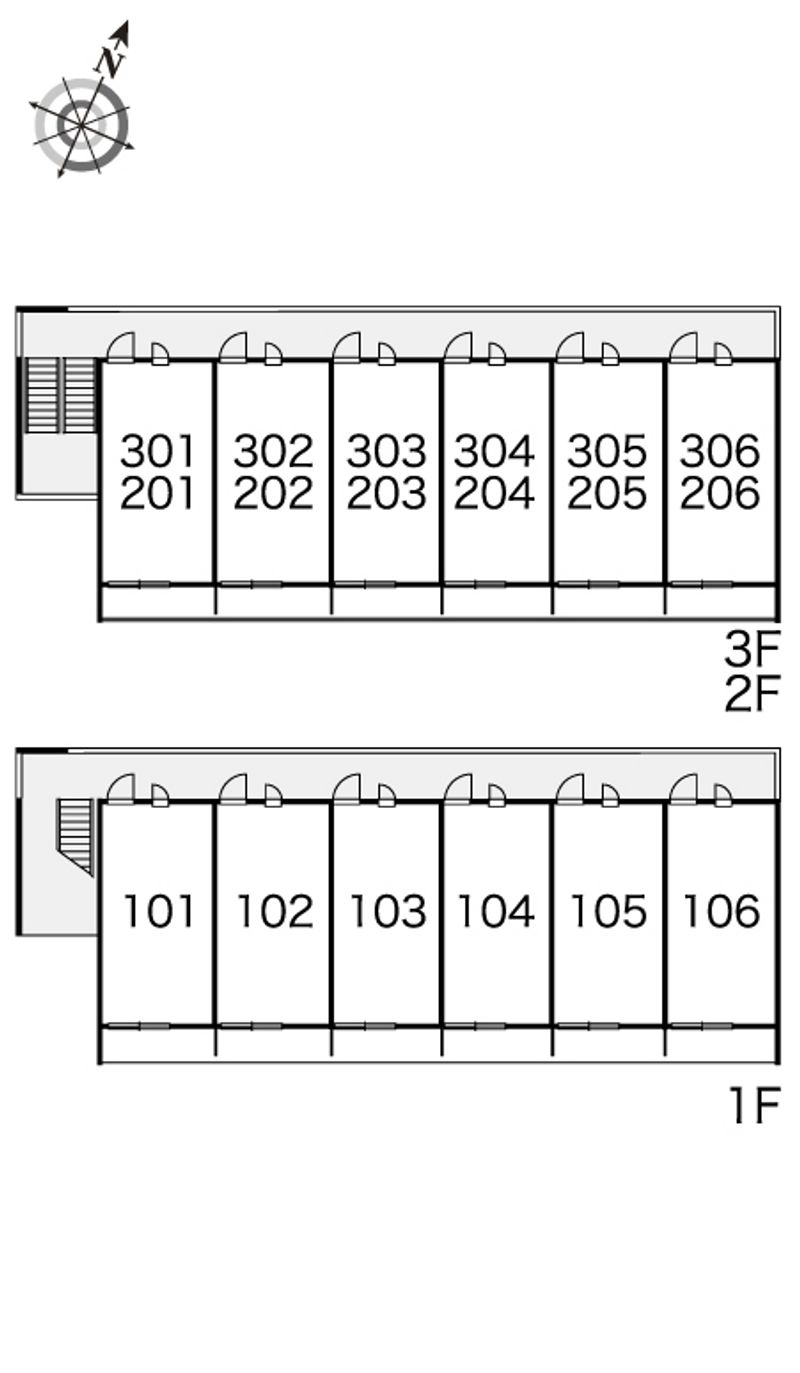 レオパレスきらら 間取配置図