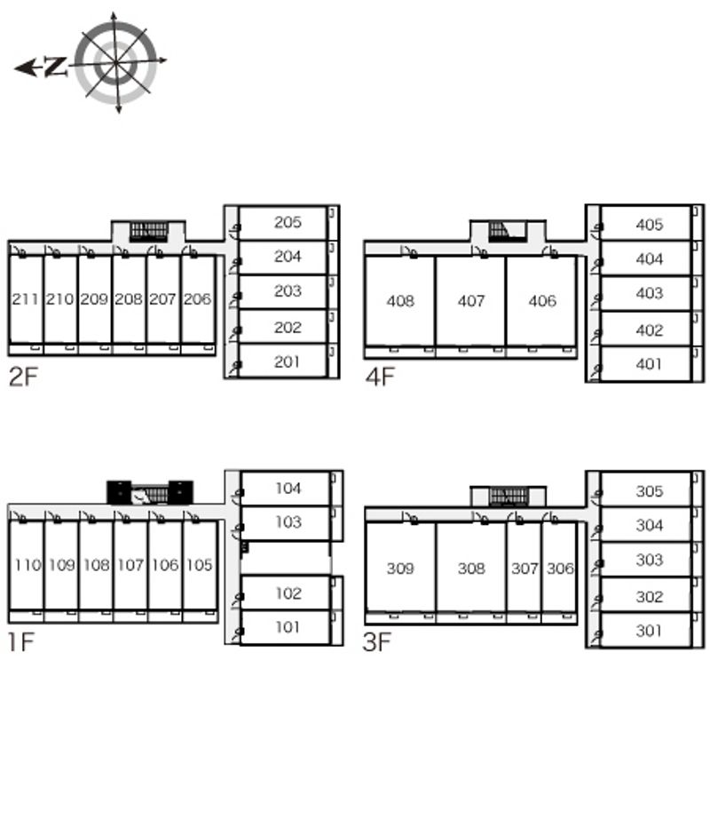 レオパレスソレーユⅢ 間取配置図