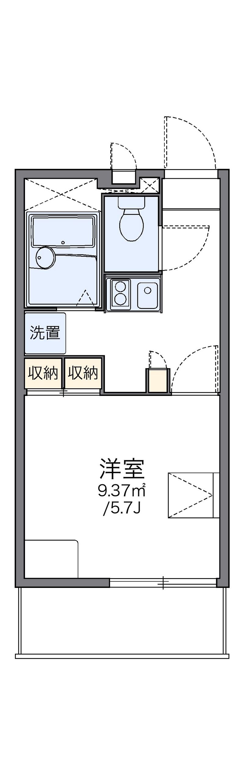 レオパレス平野南 間取図
