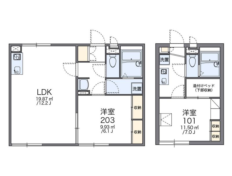 レオパレス逗子ＴＷＩＮ−β 間取図