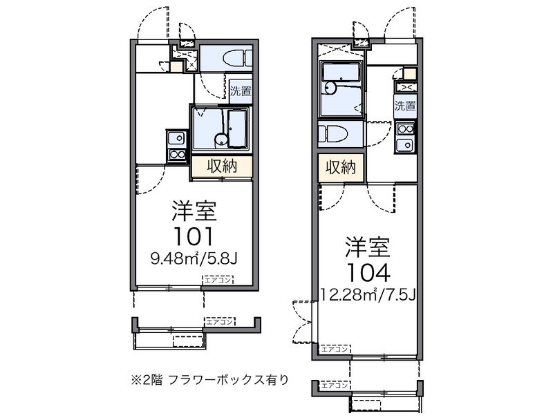 レオパレスグレシア 間取図