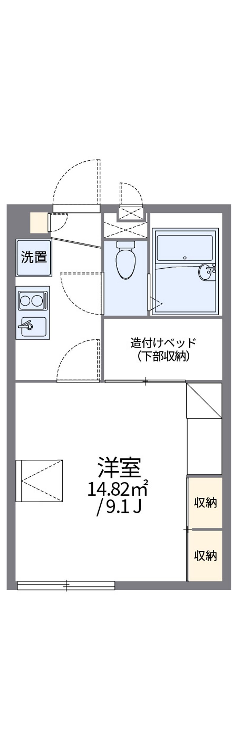 レオパレスキンモクセイ 間取図