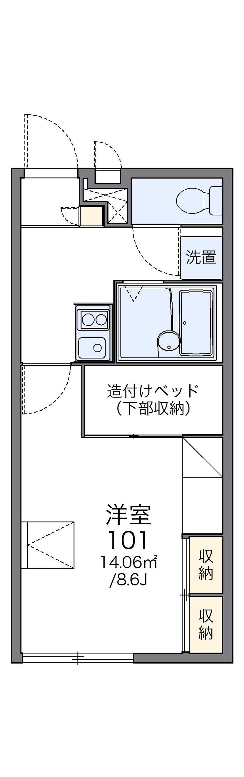 レオパレスサンフラワーⅡ 間取図