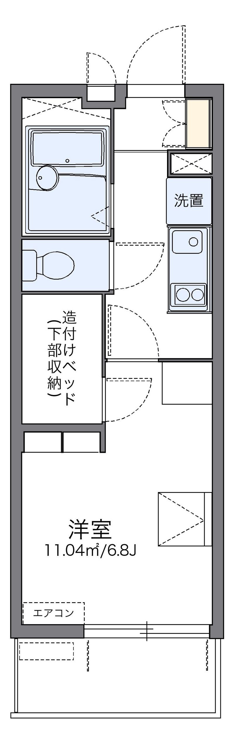 レオパレス西志賀 間取図