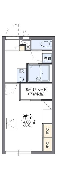 レオパレスアルブル 間取り図