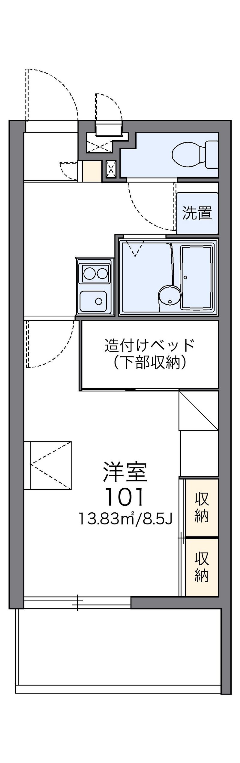 レオパレスグリーンヒル 間取図