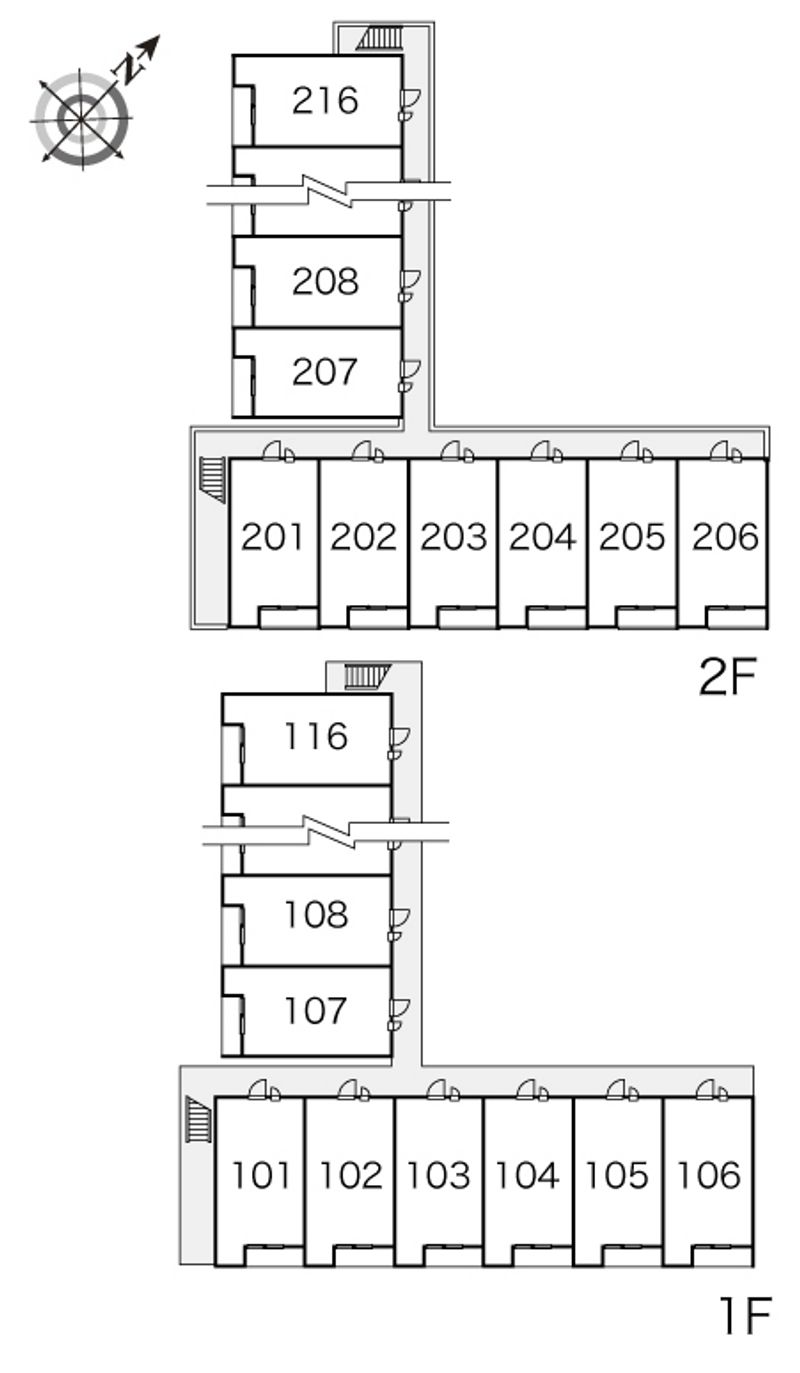 レオパレス扇 間取配置図