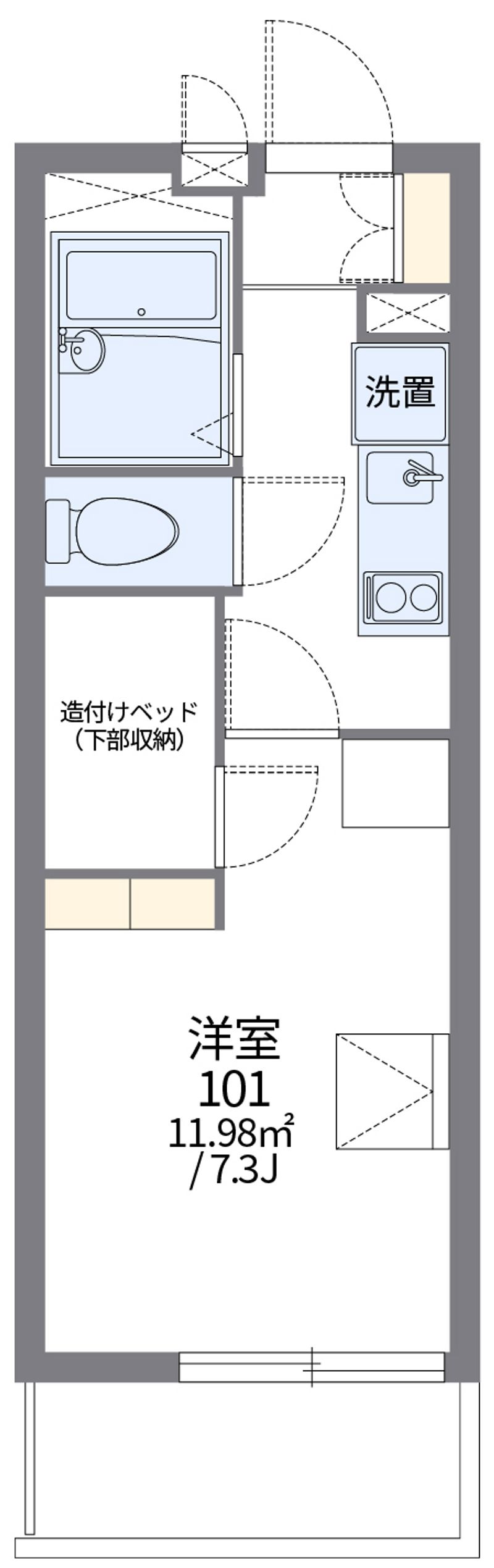 レオパレスプレミール中浦和Ⅰ 間取図