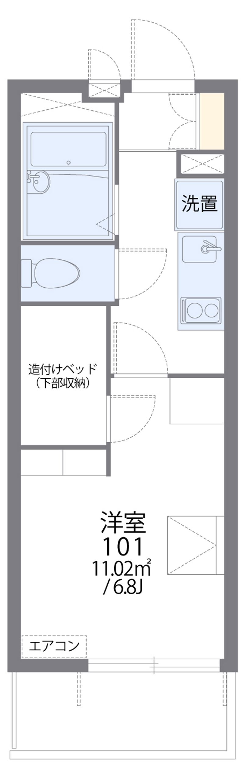 レオパレスＳＫＹＷＩＮＧＳ箱崎 間取図